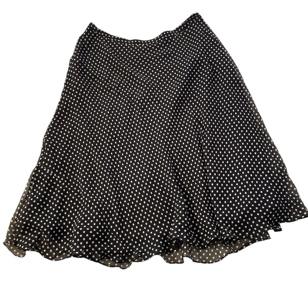 Kate Hill Black Pleated Midi Skirt
